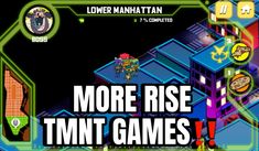 an image of a video game with the words more rise tmtt games