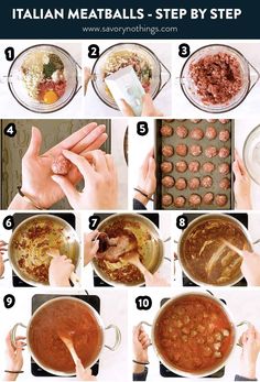 step by step instructions to make italian meatballs