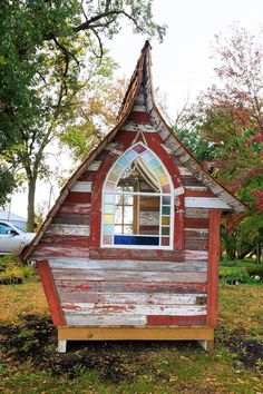 Barntiques Custom Wood & Design - Crooked Creations A Frame Duck House Plans, Crooked Playhouse, Witchy Treehouse