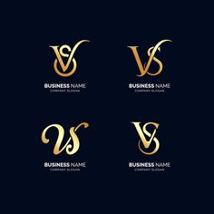 the letter s and v logos are gold