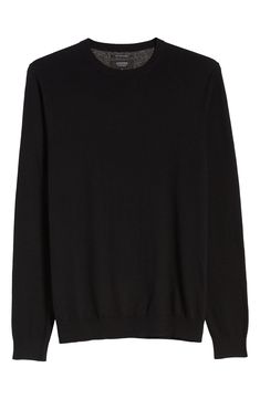 A timeless crewneck sweater is knit from cashmere-softened cotton for enhanced warmth and softness. Style Name:Nordstrom Cotton & Cashmere Crewneck Sweater. Style Number: 826183. Sweater Style, Crewneck Sweater, Large Black, Crew Neck Sweater, Cashmere, Nordstrom, Crew Neck, Knitting, Sweatshirts