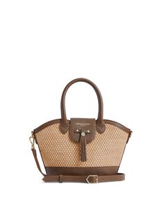 The Mini Windsor Basket Bag - Tan Luxury Summer Satchel With Double Handle, Luxury Double Handle Satchel For Summer, Luxury Summer Satchel With Top Handle, Luxury Top Handle Satchel For Summer, Luxury Summer Satchel With Handles, Luxury Summer Satchel For Everyday Use, Luxury Summer Travel Satchel, Luxury Basket-shaped Everyday Bag, Luxury Basket Bag For Everyday