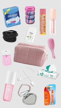 Emergency kit. School. Emergency. Kit. Hygiene. Shuffle. Help. Pink. Preppy. Schul Survival Kits, School Must Haves, Cute School Stationary