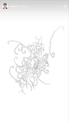 a white background with an intricate design on it