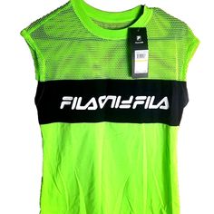 Fila Play Date Womens Crew Neck Sleeveless Shirt M Bright Green Training New New With Tags Retails $52 Armpit To Armpit Approximately 18" Length Shoulder To Bottom Approximately 26" A13 C399 P E Play Date, Sleeveless Shirt, New New, Bright Green, New Color, Womens Tops, Tops & Tees, Train, Crew Neck