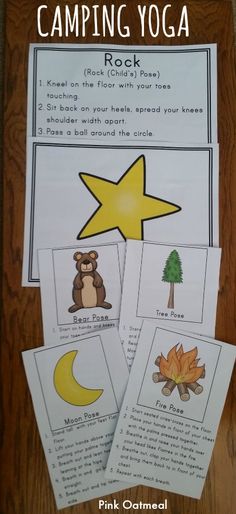 Camping Theme Games, Camping Preschool, Pink Oatmeal, Camping Theme Preschool, Camp Read, Camping Classroom, Yoga Relaxation, Camping Snacks, Camping Theme Classroom