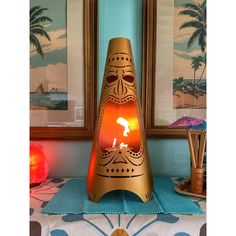 Mini-Tiki Fire Pit Tiki Bars Diy, Tiki House, God Of Fire, Tiki Oasis, Fireplaces For Sale, Tiki Statues, Gas Fireplaces, Tiki Lounge, Tiki Art