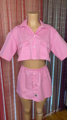 made to order please allow 1-2 weeks for item to be made & shipped  dickie sets go by your regular size S,M,L,Xl If needed sooner dm or email me Dickies Two Piece Set, Healthy Tips, Skirt Set, Womens Skirt, Two Piece, Dye, Trending Outfits, Clothes For Women, Pink