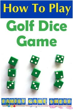 how to play golf dice game with four green dices in front of the title