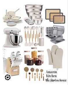 an assortment of kitchen utensils and accessories