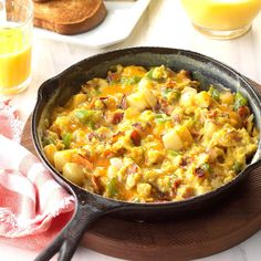 a pan filled with food on top of a table