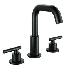 two black faucets and one white faucet on a white background,