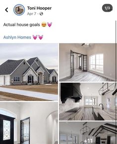 the inside of a house is shown with pictures and words on it, including an open floor plan