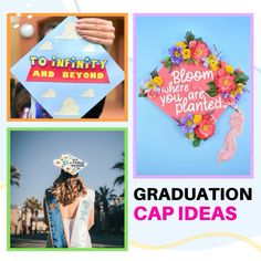 Graduation Cap Ideas Graduation Songs, Cap Highlights, Smile And Wave, Graduation Post, Graduation Cap Designs