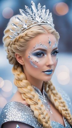 25 Days Of Christmas, Daily Makeup, Fantasy Makeup, Ice Queen, Optical Illusions, Makeup Ideas, Hair Salon, Makeup Artist