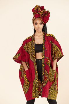 Kimono Ankara, African Print Jacket, African Print Kimono, Ankara Kimono, Maxi Kimono, African Print Clothing, Afro Style