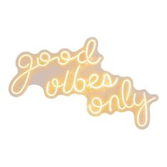 a neon sign that says good vibes only