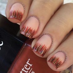 Fall Waterfall, Festive Nail Designs, Diy Nail Art