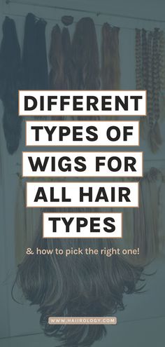 Discover the different types of wigs that are perfect for all hair types! From closures, frontals, and full lace wigs, this comprehensive guide will help you find the right wig for you. Learn about the different wig styles, cap types, and hair textures to help you make the right choice. Whether you want to switch up your look or cover hair loss, this guide will help you find your perfect wig. Check out my blog post for more information! Different Wig Styles, Types Of Wigs, Cap Types, Damaged Curly Hair, Vellus Hair, Cover Hair, Hair Waver