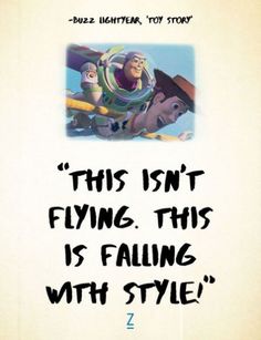 this is an advertisement for buzz lightyear toy story, which has been written on it