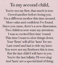 a poem that reads to my second child, you're not my first, that much is true i loved another before loving you