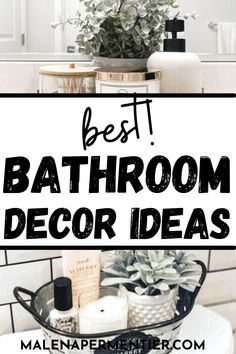 bathroom decor with the words best bathroom decor ideas on it and an image of a potted plant