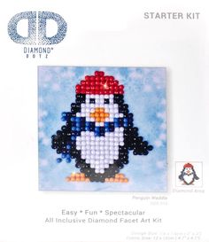 an image of a penguin beaded kit