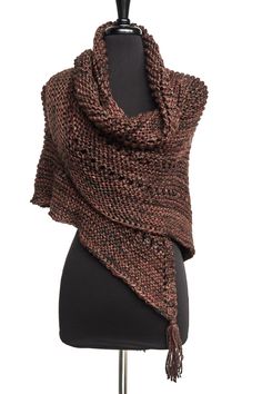 "Cozy up in this earth color shawl while watching your favorite TV series or reading Diana Gabaldon's book.  I made this shawl from marled acrylic yarn.  Size S-M US Measurements: Tip to tip: approx.70\" (178cm) without tassels Top to bottom: approx.35\" (89cm) without tassel You can find more shawls here https://www.etsy.com/shop/KnitsomeStudio/items?section_id=25373486 and here https://www.etsy.com/shop/KnitsomeStudio?section_id=659883 Care Instructions: Hand wash and rinse in lukewarm water, Fall Knitted Shawl, Fall Shawl Knitting Pattern, Brown Knitted Shawl For Fall, Outlander Sweater Wrap Crochet, Cozy Brown Shawl One Size, Brown Shawl Wrap One Size, Knit Outlander Shawl, Brown One Size Shawl Wrap, One Size Brown Knitted Scarves