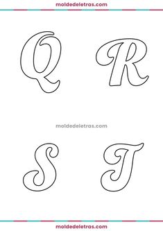 the letter q and r are outlined in different font styles