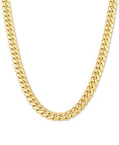 Men's Miami Cuban Link 22" Chain Necklace in 10k Gold Silicone Necklace, Cuban Link Necklace, Miami Cuban Link Chain, Miami Cuban Link, Cuban Link Chain Necklaces, Miami Cuban, Cuban Link Chain, Knot Necklace, Cuban Link