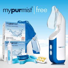 MyPurMist Free Cordless Handheld Steam Inhaler Bundle Relieve Sinus Congestion, Sinus Problems, Peppermint Scent, Sinus Congestion, Sinus Infection, Allergy Symptoms, Runny Nose