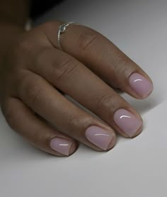 Massage Therapist Nails, Brown French Tip Nails Short, Therapist Nails, Natural Nails Inspiration, Short Natural Nail Ideas, Basic Nails Ideas, Basic Nail Ideas, Gal Nails, Gel Overlay Nails