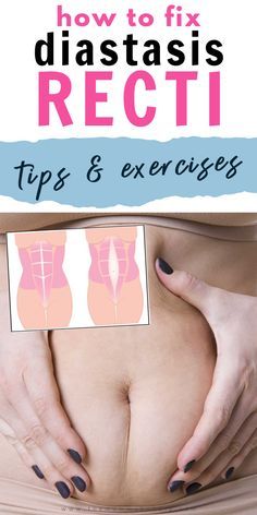 a woman's stomach with the words how to fix diastasis recti tips and exercises