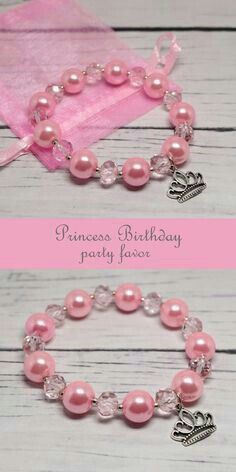 Paper Bag Princess Costume, Princess Birthday Party Favors, Disney Princess Birthday Party, Princess Party Favors, Disney Princess Birthday, Princess Jewelry, Diy Bracelet Designs, Kids Bracelets, Beads Bracelet Design