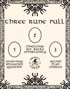 a black and white poster with the words three runderall on it