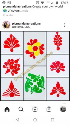 an image of flowers and leaves on the app store's facebook page, which has been