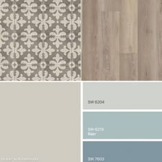 the different colors of wood flooring and wall coverings in various styles, shapes and sizes