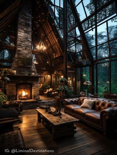 Men Home Interior Design, Old Time House Interior, Log Cabin Architecture, Beautiful Woods Forests, Dark Acedamia House Interior, Mountain Home Library, Barndominium Industrial Interior, Cabin House Aesthetic Interior, Cabin In The Woods Aesthetic Interior