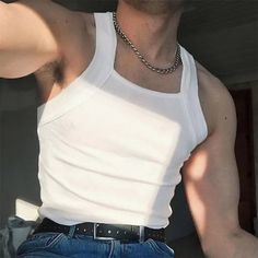 Season:Summer; Sleeve Length:Sleeveless; Gender:Men's; Style:Fashion,Streetwear,Bodybuilding Fitness; Tops Type:Wife beater Shirt,Ribbed Knit tee,Vest Top,Undershirt,Tank Top; Occasion:Sports  Outdoor,Athleisure; Pattern:Plain; Neckline:Square; Listing Date:04/18/2023; Bust:; Length:; Knit Style:Ribbed Wife Beater Shirt, Gym Streetwear, Fashion Tank Tops, Mens Vest Casual, Chaleco Casual, Slim Tank Top, Fitness Tank Top, Men Casual Summer, Sleeveless Outfit