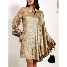 Season:Spring,Fall,Winter; Fabric:Polyester; Sleeve Length:Long Sleeve; Gender:Women's; Style:Elegant; Occasion:Christmas; Dresses Type:Sequin Dress; Pattern:Plain; Design:Sequins,Cold Shoulder; Neckline:Crew Neck; Listing Date:09/25/2024; Dress Length Type:Mini Dress; Print Type:non-printing Sequin Party Dress Classy, Winter Evening Wear, Mini Dress Plus Size, Plus Size Autumn, Party Dress Classy, Metallic Gold Dress, Party Mini Dress, Winter Evening, Plain Dress