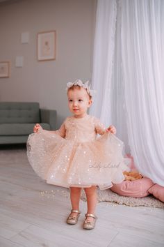 Pink Tulle Holiday Dress For Party, Cute Long Sleeve Holiday Dress For Party, Cute Long Sleeve Holiday Party Dress, Princess Tutu Dress For Party, Princess Style Tutu Dress For Party, Cute Long Sleeve Princess Dress For Baptism, Long Sleeve Tulle Princess Dress For Birthday, Long Sleeve Tulle Tutu Dress For Birthday, Long Sleeve Princess Dress For First Birthday