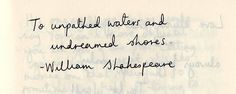 a handwritten note from william shakespeare to unplugged water and underground stores