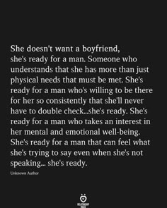 an image with the words she doesn't want a boyfriend to tell her he is not