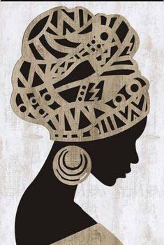 the silhouette of a woman's head is made up of letters and numbers on it