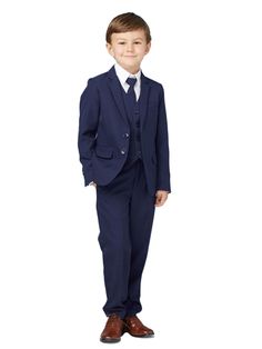 4016_10.jpg?0 Kids Wedding Outfits Boys, Mothers Day Outfits, Formal Boys Outfit, Kid Tuxedo, Suit For Boys, Bow Tie Suit, Boys Tuxedo, Dark Blue Suit