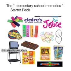 the elementary school memories starter pack includes toys, books, and crafts for kids to make