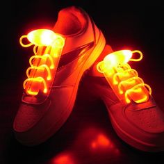 Product Description:Introducing our LED Shoelaces Fiber Light Up Ties – A fresh take on shoelaces that enhances visibility in the dark. If you are keen to jog in the early morning or late evening hours when visibility is limited, these shoelaces can add that much-needed glow. They serve the dual purpose of an essential accessory for running shoes and an effective indicator in low light situations, increasing your safety. Moreover, they can instantly turn a regular pair of shoes into a head-turning party outfit.Unique Brightness and Color:Distinct from your conventional shoelaces, these LED fiber light up ties shine with a bright and radiant light. They are not just practical for jogging in the dark but can also infuse some fun and style into your shoes. The gear emits attractive and vibran Night Jogging, Glow Shoes, Orange Led Lights, Disco Decorations, Jewelry Lifestyle, Led Shoes, Light Up Shoes, Black Shoe, Long Lights