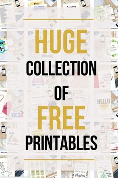 the huge collection of free printables is on display for everyone to enjoy it