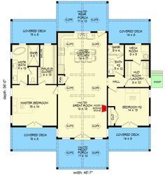 the floor plan for this house is very large and has two separate living areas, one bedroom