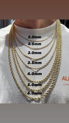 10K Gold- Hollow Rope Chain – Fantastic Jewelry New York White Gold Jewelry With Rope Chain And Cuban Link, White Gold Jewelry With Rope Chain In Cuban Link, Silver 14k Gold Rope Chain Necklace, Yellow Gold Cuban Link Rope Chain Jewelry, Yellow Gold Cuban Link Rope Chain, Rope Chain Gold, Ice Necklace, Authentic Gold, Buy Watch